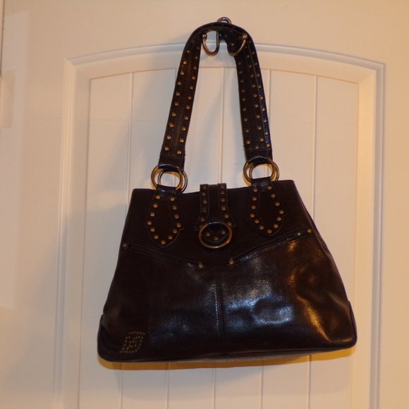 Betsey Johnson Handbag Leather Studded Black purse - Picture 12 of 15